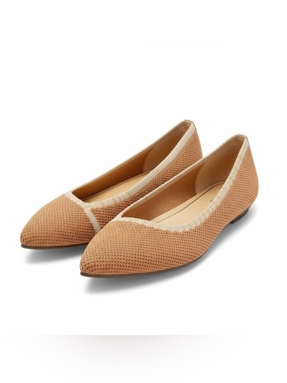 Vionic Dahlia tan fabric ballet flat point toe size 9 women’s